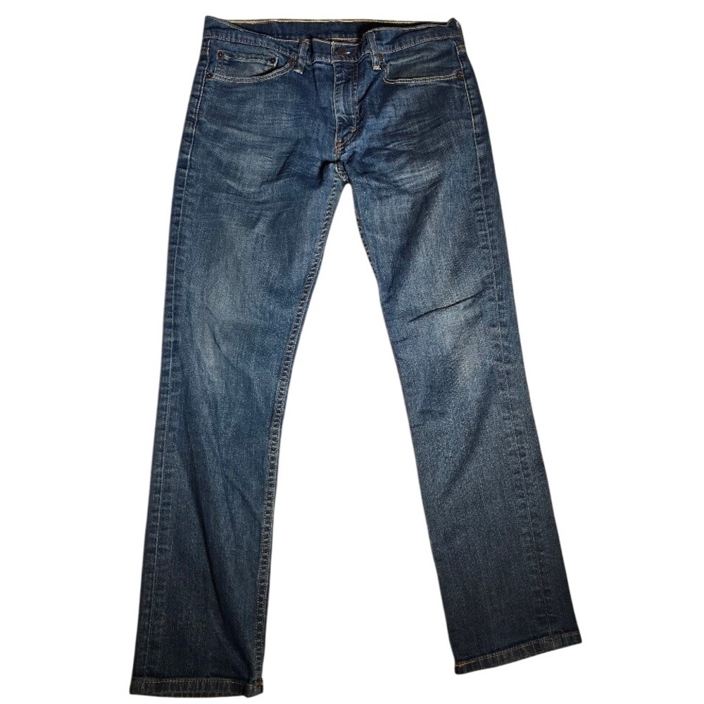 Levis 511 Slim Fit Jeans Mens 34x32 Dark Wash Blue Denim Pants 1326